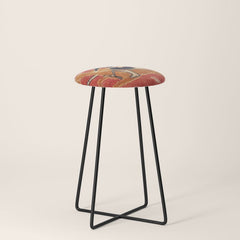 17th Century Isfahan Persian Animal Rug Print Stool