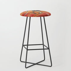 17th Century Isfahan Persian Animal Rug Print Stool