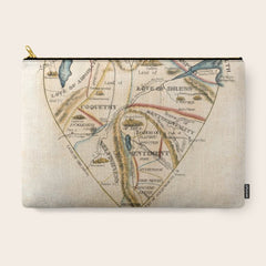 "A Map of the Open Country of a Woman's Heart" by D. W. Kellogg (c. 1833-1842) Carry All Pouch