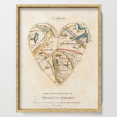 "A Map of the Open Country of a Woman's Heart" by D. W. Kellogg (c. 1833-1842) Serving Tray