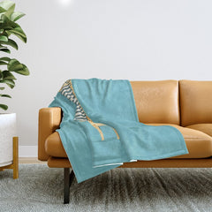 A Book Lover (blue) Throw Blanket