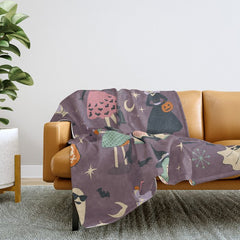 50s Witch Vibes Throw Blanket