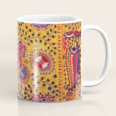19th Century Uzbekistan Suzani with Gold Background Coffee Mug