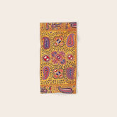 19th Century Uzbekistan Suzani with Gold Background Bath Towel