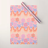 70s Retro Floral vibe Wrapping Paper