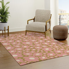 70������s Retro Floral Rug
