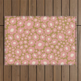 70������s Retro Floral Outdoor Rug