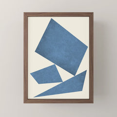 3 Forms Composition - Blue Mini Art Print