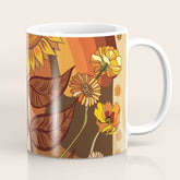 70s, Sunflower, retro, rainbow, warm colors, 60s, boho Coffee Mug