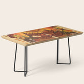 70s, Sunflower, retro, rainbow, warm colors, 60s, boho Coffee Table