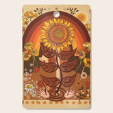 70s, Sunflower, retro, rainbow, warm colors, 60s, boho Cutting Board