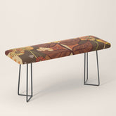 70s, Sunflower, retro, rainbow, warm colors, 60s, boho Bench