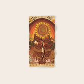 70s, Sunflower, retro, rainbow, warm colors, 60s, boho Bath Towel