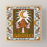 18. Moon Tarot Mushroom Mini Art Print
