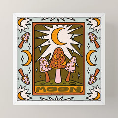 18. Moon Tarot Mushroom Mini Art Print