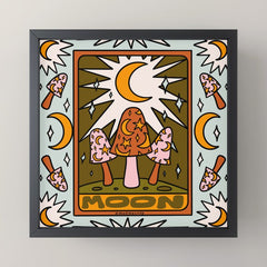 18. Moon Tarot Mushroom Mini Art Print