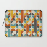 1970s Colors Mid Century Modern Geometric Pattern Laptop Sleeve
