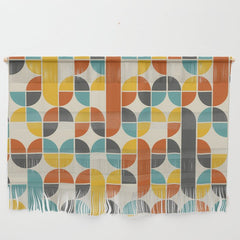 1970s Colors Mid Century Modern Geometric Pattern Wall Hanging