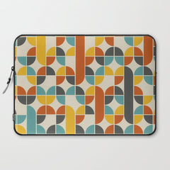 1970s Colors Mid Century Modern Geometric Pattern Laptop Sleeve