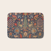 17th Century Persian Rug Print with Animals Bath Mat