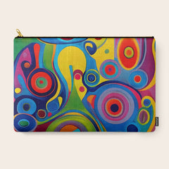 1960s Funky Psychedelic Abstract Carry All Pouch