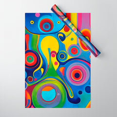 1960s Funky Psychedelic Abstract Wrapping Paper