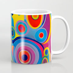 1960s Funky Psychedelic Abstract Coffee Mug