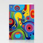 1960s Funky Psychedelic Abstract Stationery Card