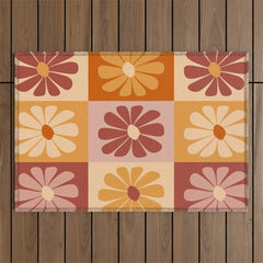 70's Daisy Bloom Outdoor Rug