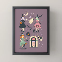 50s Witch Vibes Mini Art Print
