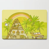 a frame simple living // banana pancakes // retro surf art by surfy birdy Cutting Board