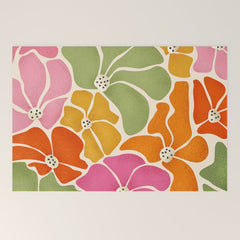 70's Florals Welcome Mat