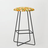 70's Summer' Orange Yellow Green Stool