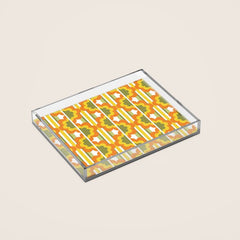 70's Summer' Orange Yellow Green Acrylic Tray