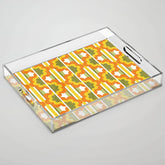 70's Summer' Orange Yellow Green Acrylic Tray