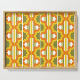 70's Summer' Orange Yellow Green Serving Tray