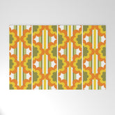 70's Summer' Orange Yellow Green Welcome Mat