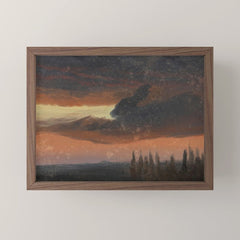"Cloud Study over Poplars" by Knud Baade, circa 1830s-1840s Mini Art Print