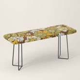 70s Retro Flower Power boho pattern Bench