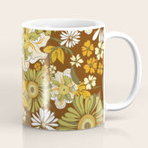 70s Retro Flower Power boho pattern Coffee Mug