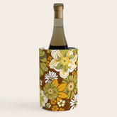 70s Retro Flower Power boho pattern Wine Chiller