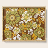 70s Retro Flower Power boho pattern Serving Tray