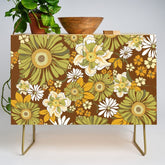 70s Retro Flower Power boho pattern Credenza