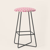 90s checkers flowers cream and pink Stool