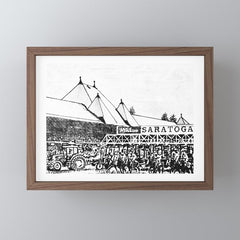 "The Starting Gate" Saratoga Springs Race Course Track Mini Art Print