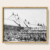 "The Starting Gate" Saratoga Springs Race Course Track Serving Tray