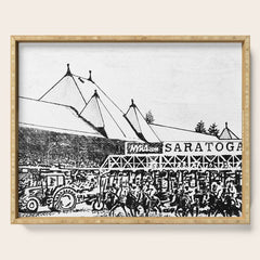 "The Starting Gate" Saratoga Springs Race Course Track Serving Tray