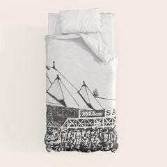 "The Starting Gate" Saratoga Springs Race Course Track Duvet Cover
