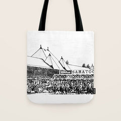 "The Starting Gate" Saratoga Springs Race Course Track Tote Bag