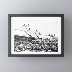 "The Starting Gate" Saratoga Springs Race Course Track Mini Art Print